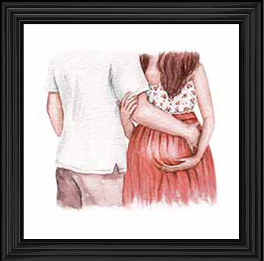 FG918-R Pregnant Couple Red
