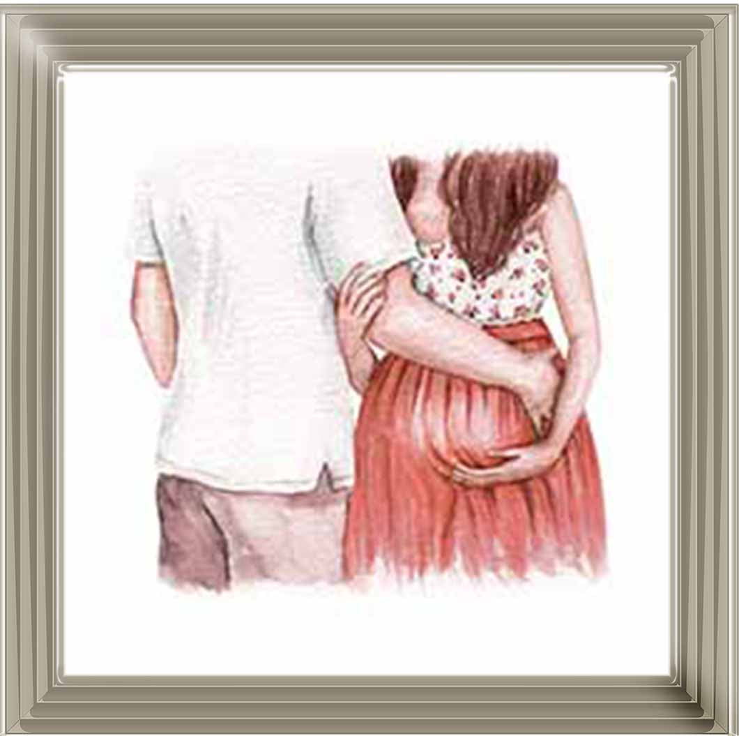 FG918-R Pregnant Couple Red