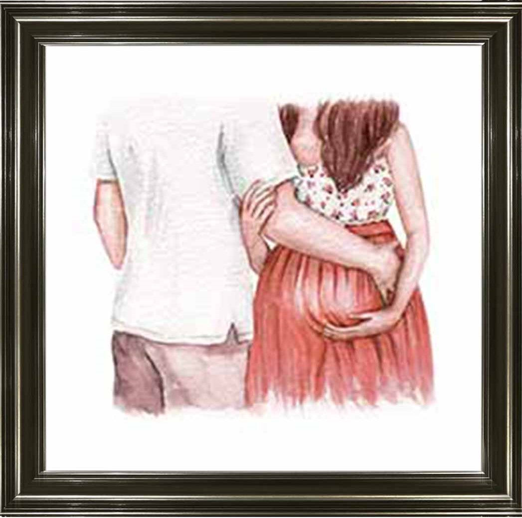 FG918-R Pregnant Couple Red