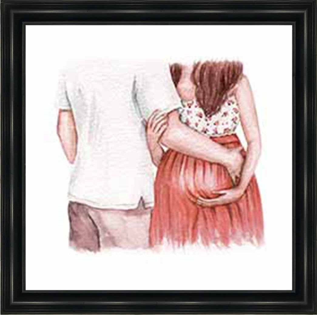 FG918-R Pregnant Couple Red