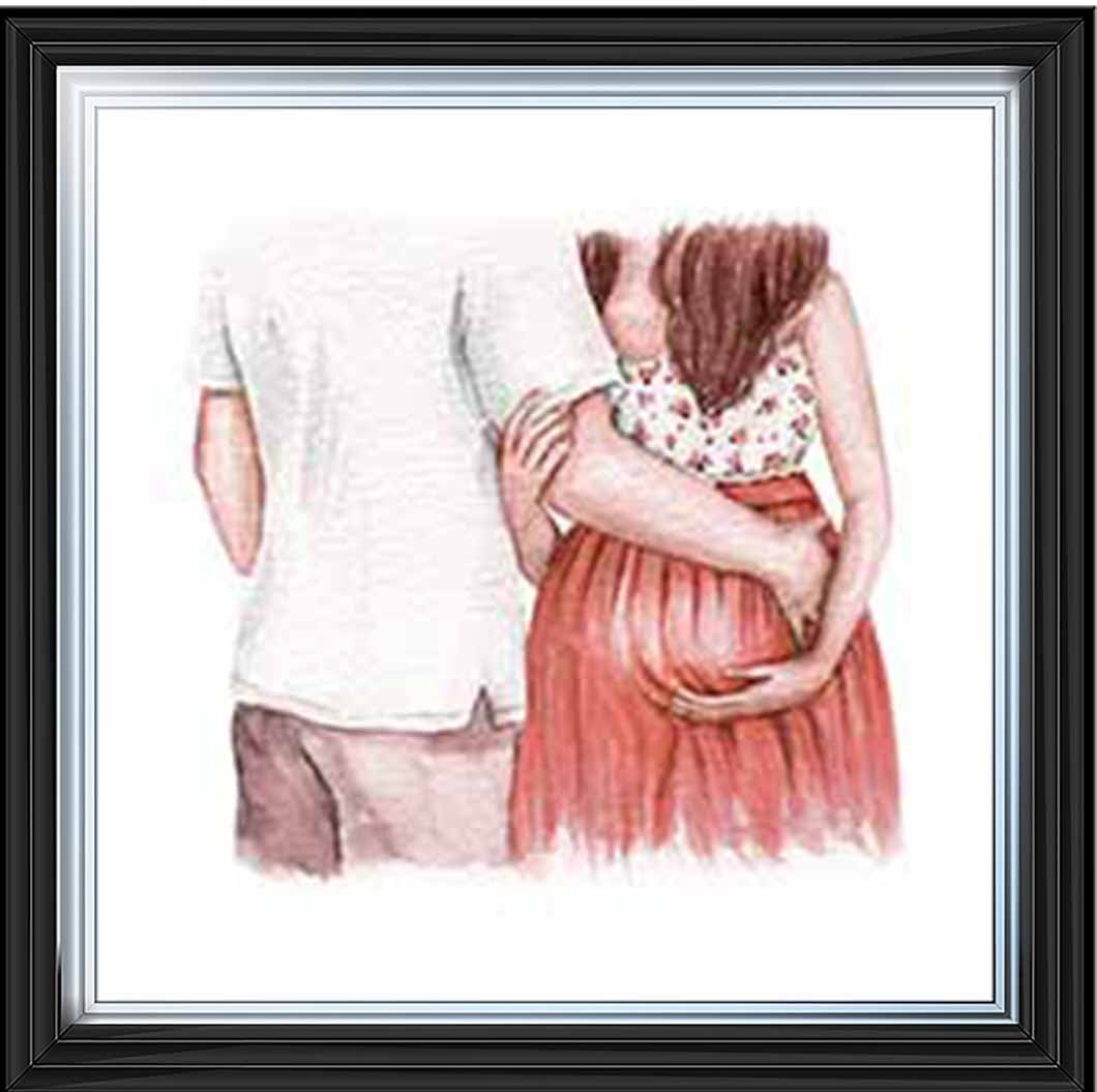 FG918-R Pregnant Couple Red