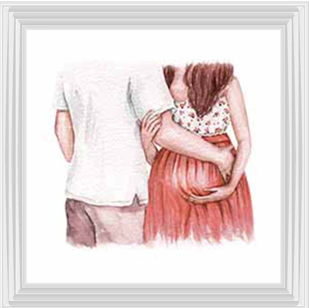 FG918-R Pregnant Couple Red