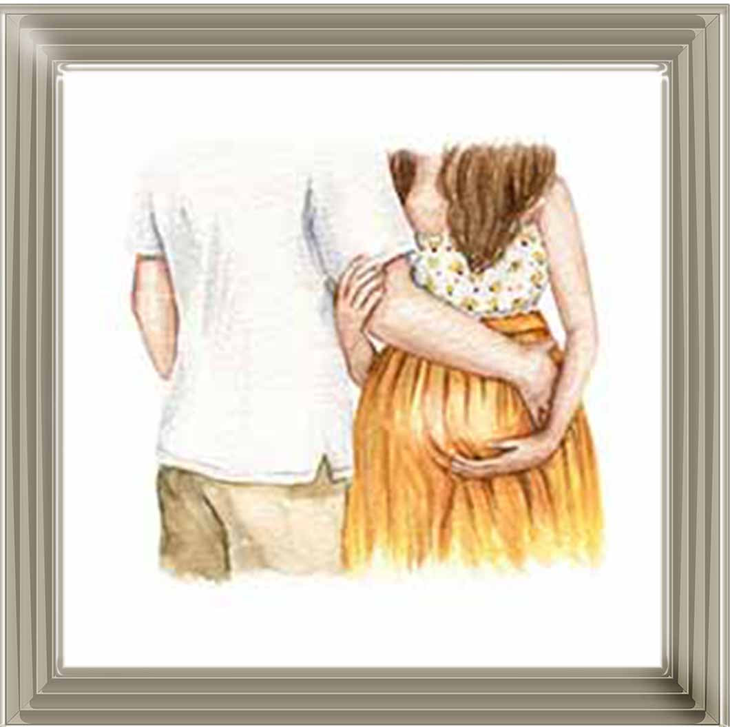 FG918-Y Pregnant Couple Red