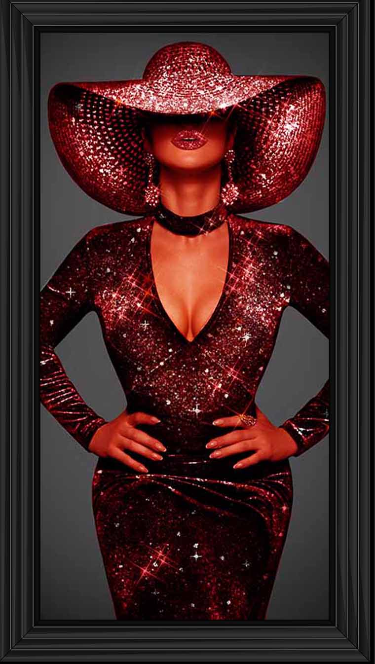 FG954 RED HAT RED DRESS