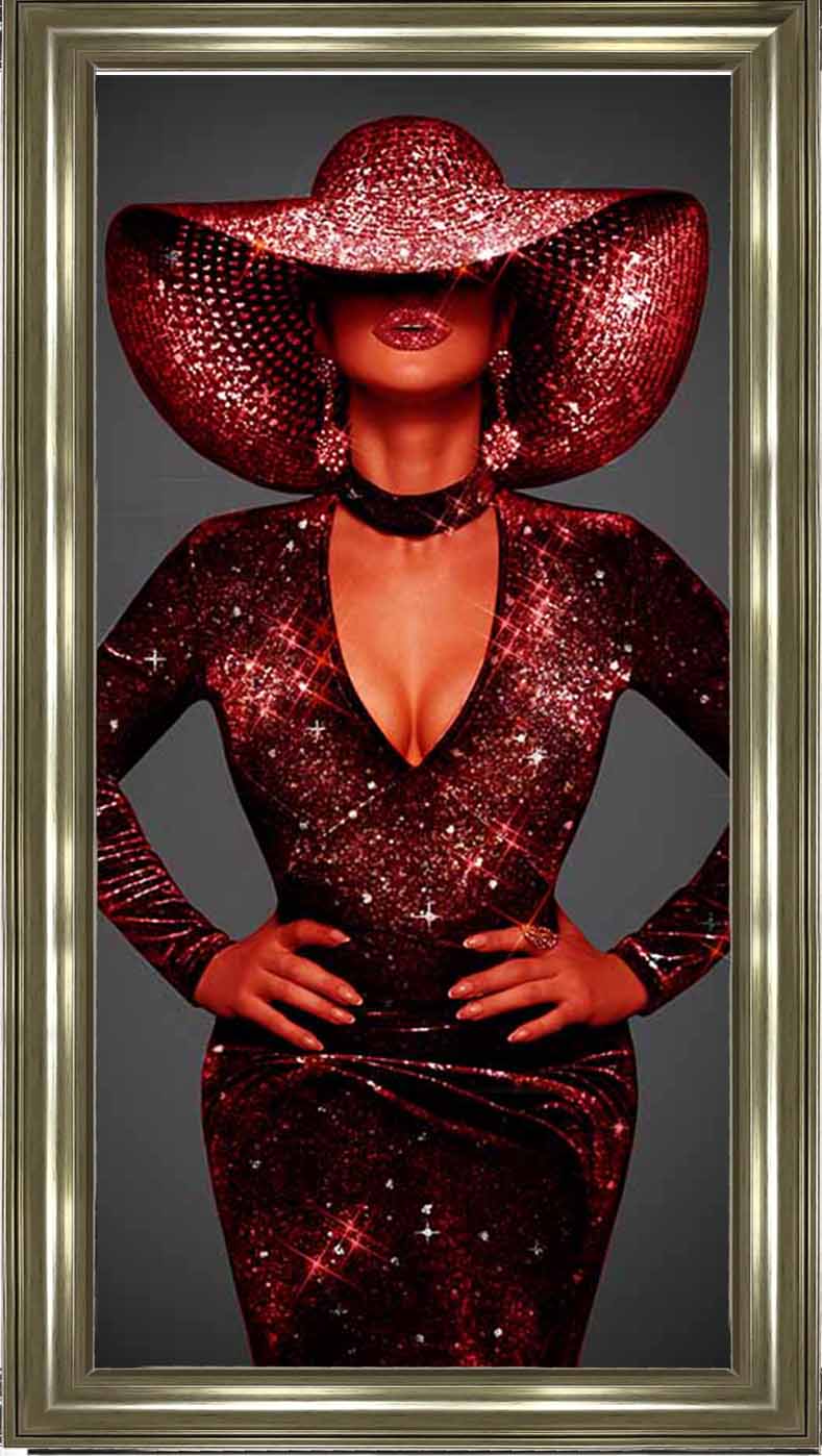 FG954 RED HAT RED DRESS