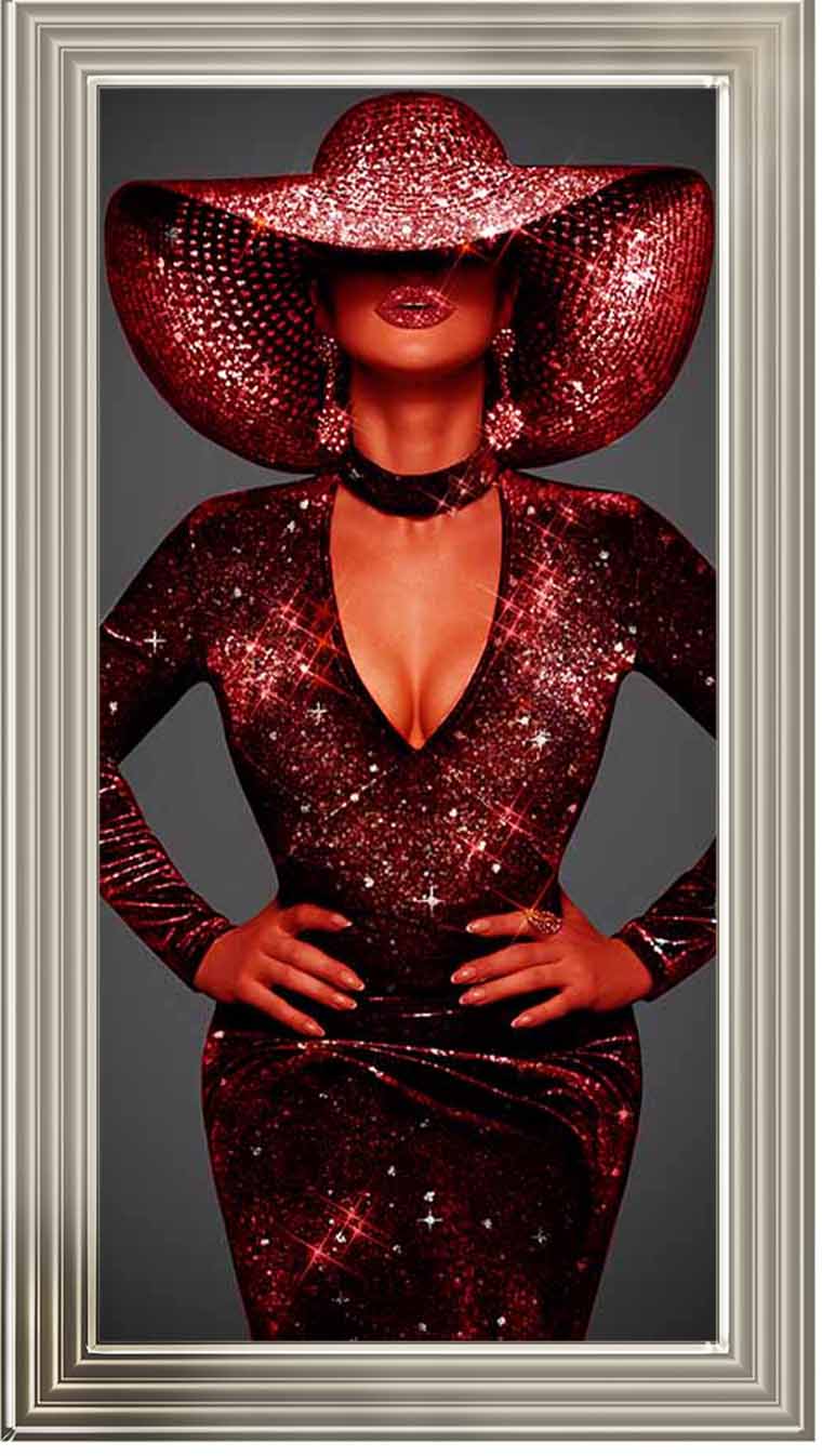 FG954 RED HAT RED DRESS