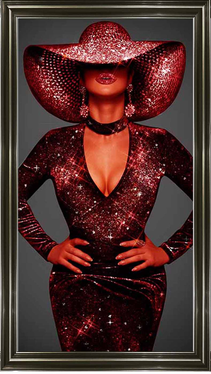 FG954 RED HAT RED DRESS