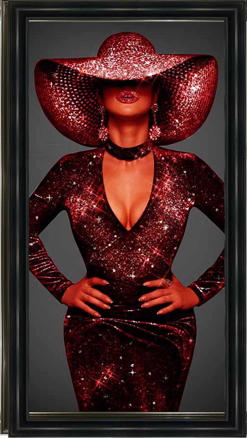 FG954 RED HAT RED DRESS