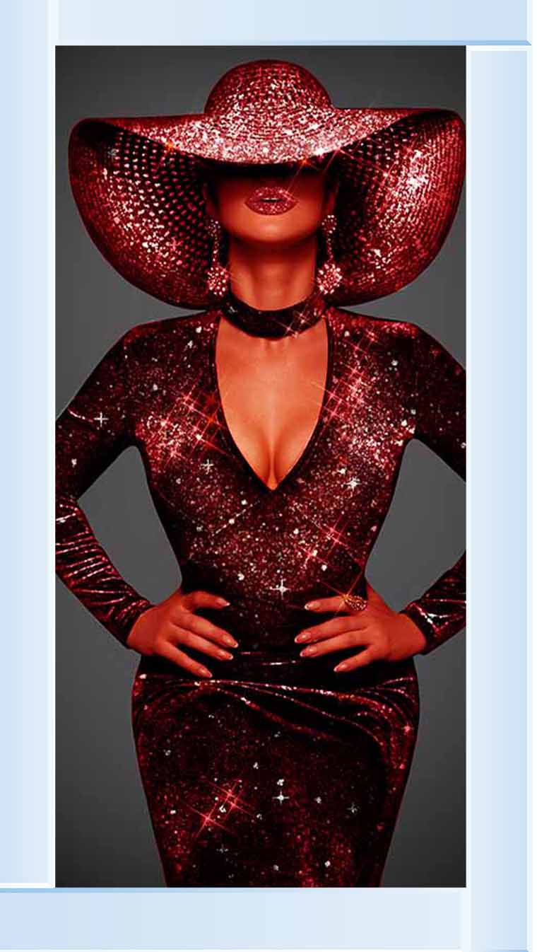 FG954 RED HAT RED DRESS