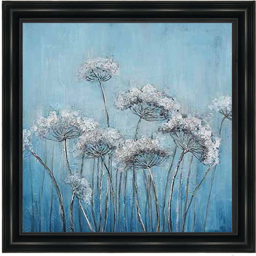 FL574 White Denise, Blue Background