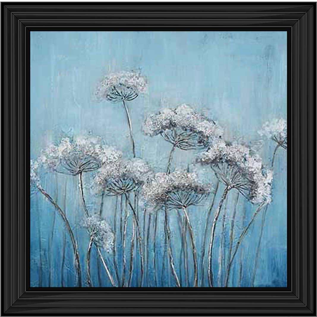 FL574 White Denise, Blue Background