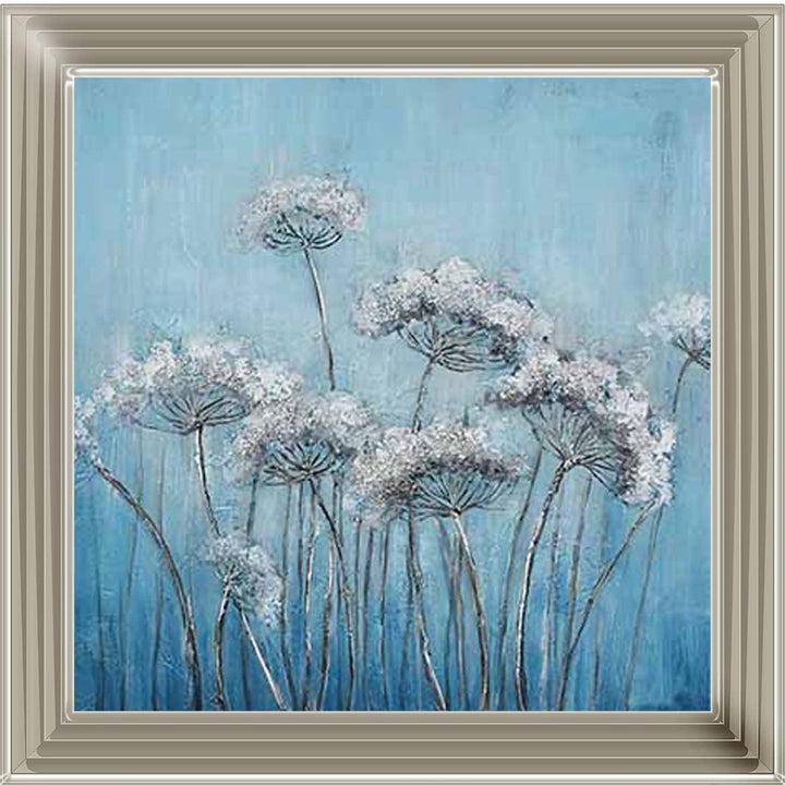 FL574 White Denise, Blue Background