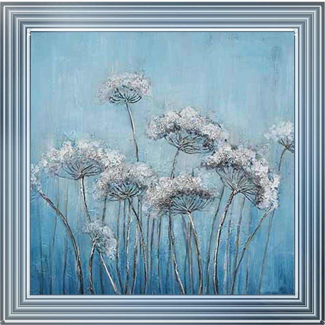 FL574 White Denise, Blue Background