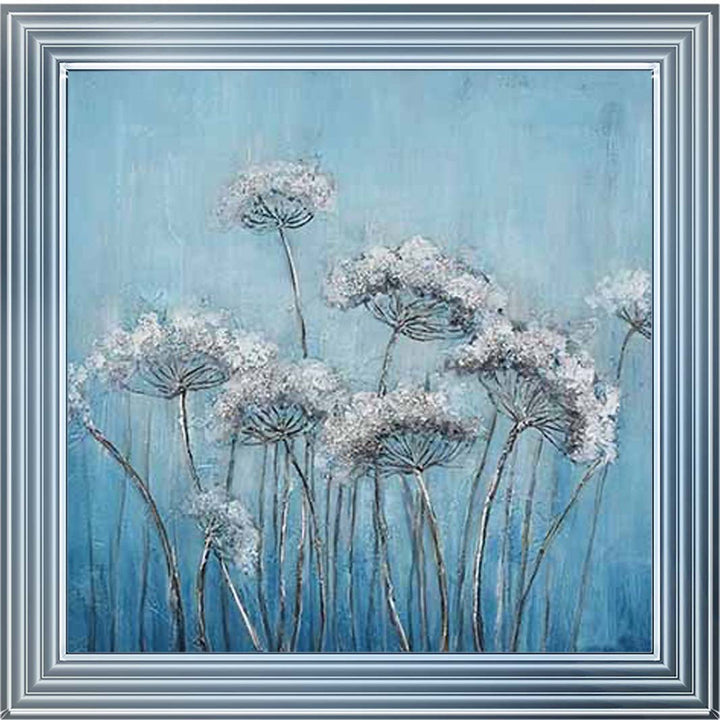 FL574 White Denise, Blue Background