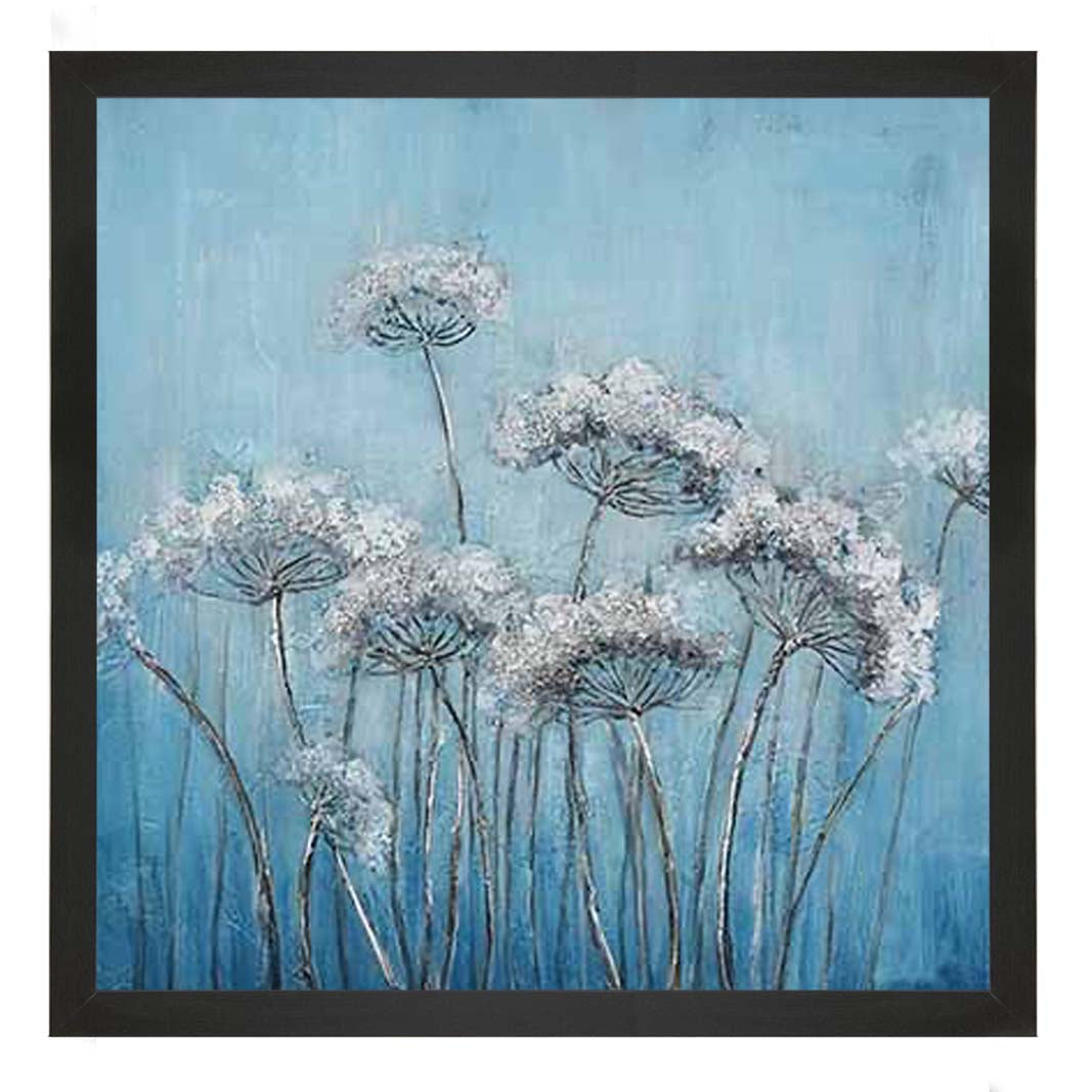 FL574 White Denise, Blue Background