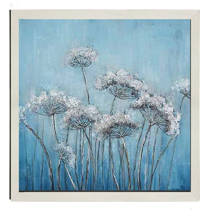 FL574 White Denise, Blue Background