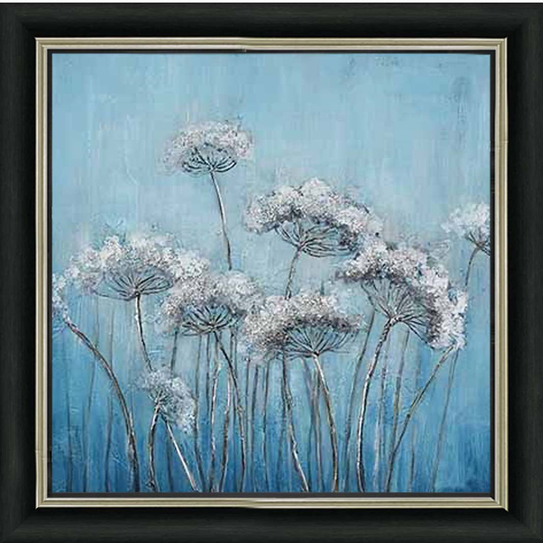 FL574 White Denise, Blue Background