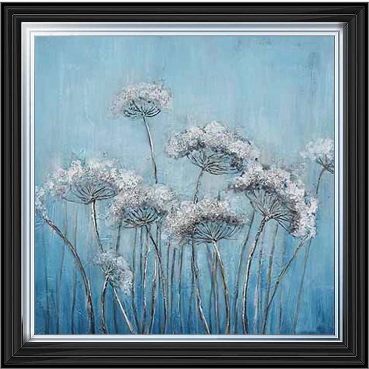 FL574 White Denise, Blue Background