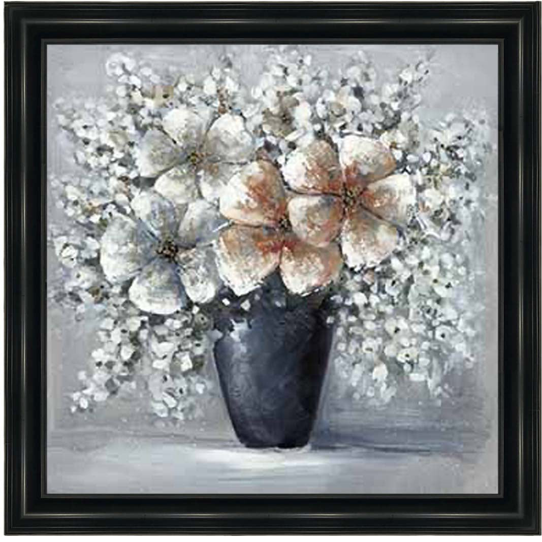 FL579 White Flowers Vase