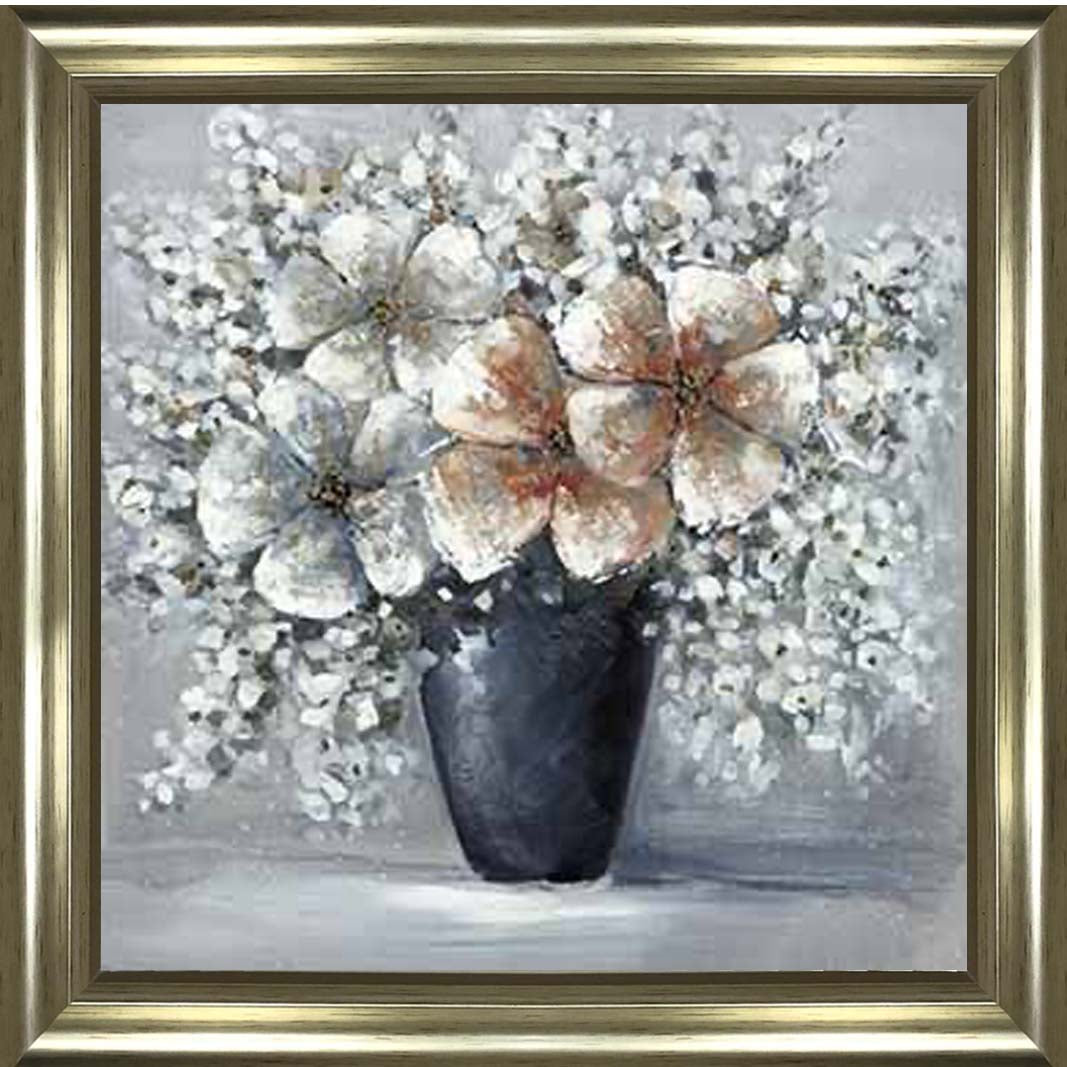 FL579 White Flowers Vase
