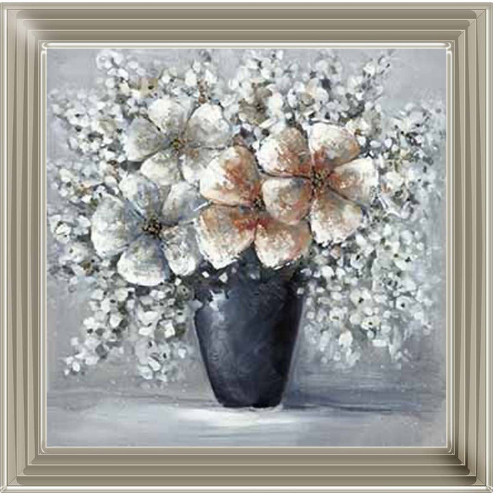 FL579 White Flowers Vase