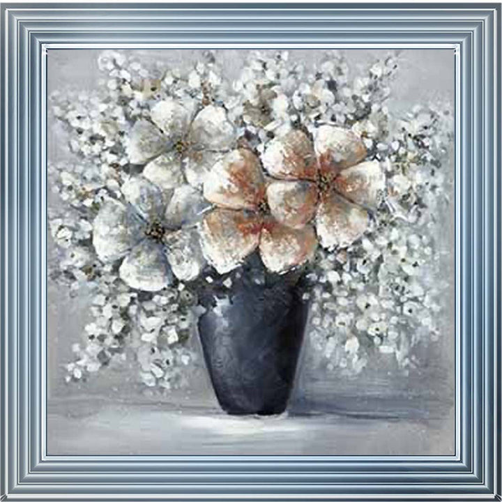 FL579 White Flowers Vase