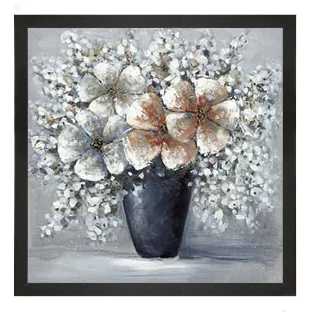 FL579 White Flowers Vase