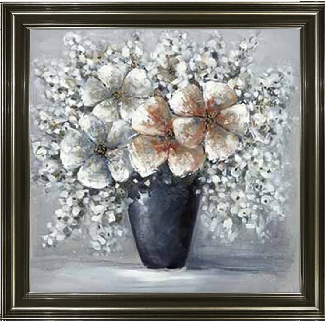 FL579 White Flowers Vase