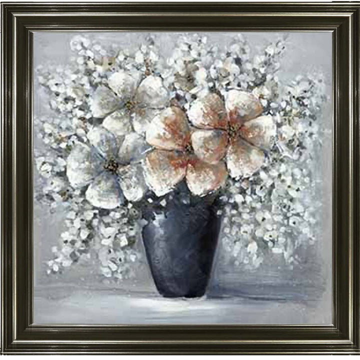 FL579 White Flowers Vase