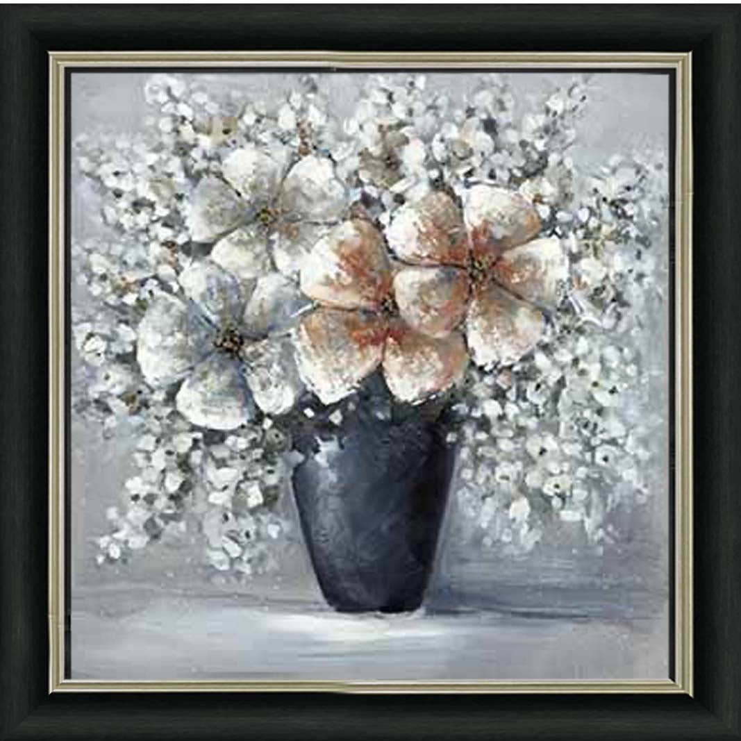 FL579 White Flowers Vase