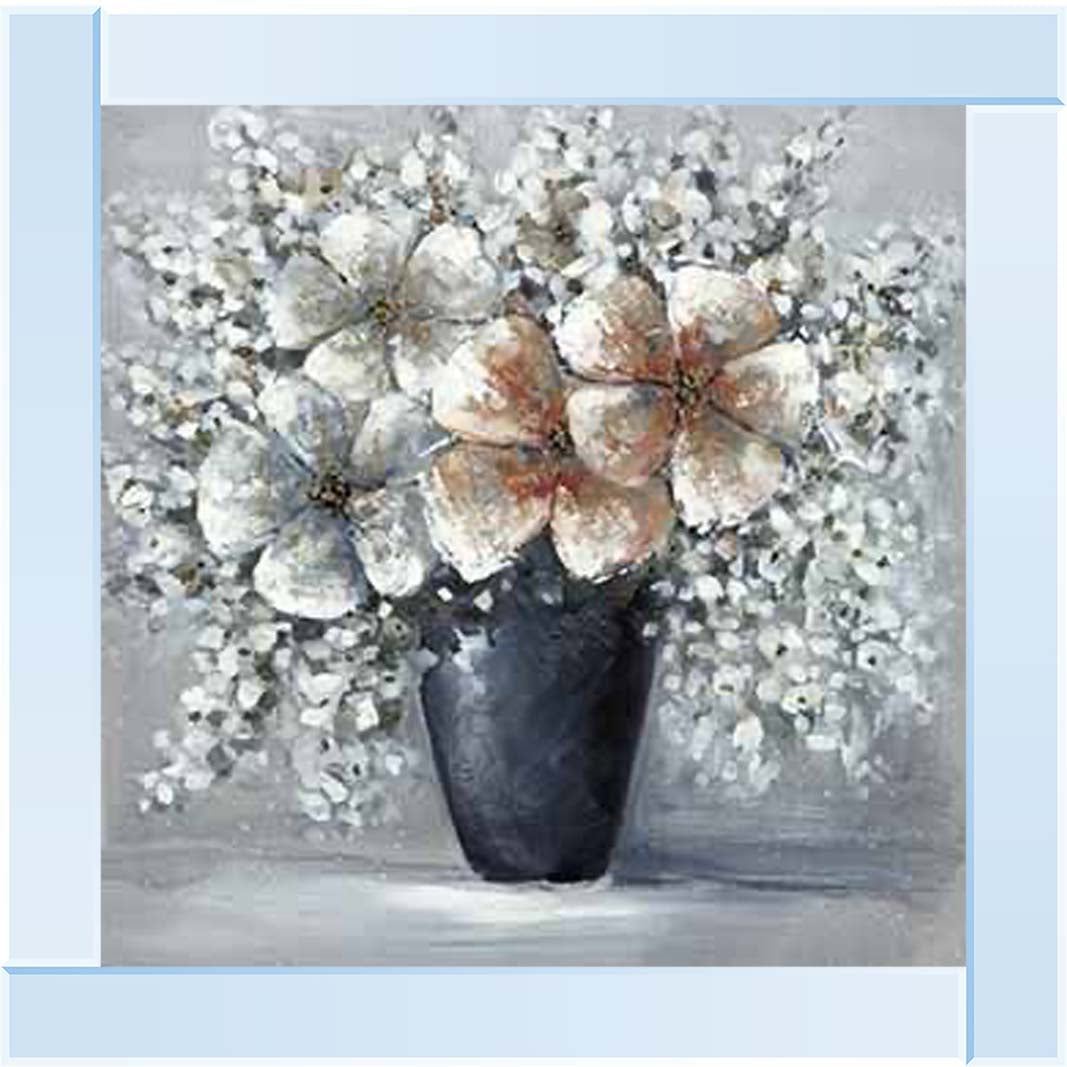 FL579 White Flowers Vase