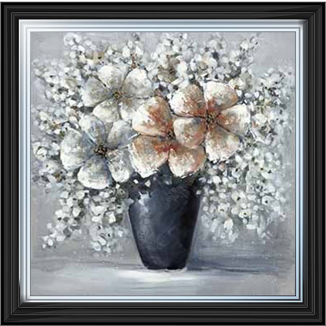 FL579 White Flowers Vase