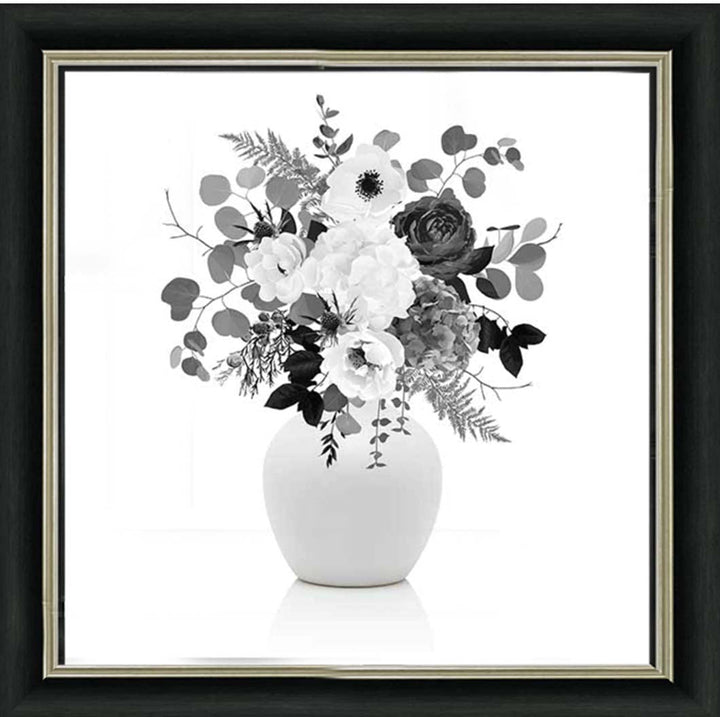 FL624-B&W Vintage Flower Vase
