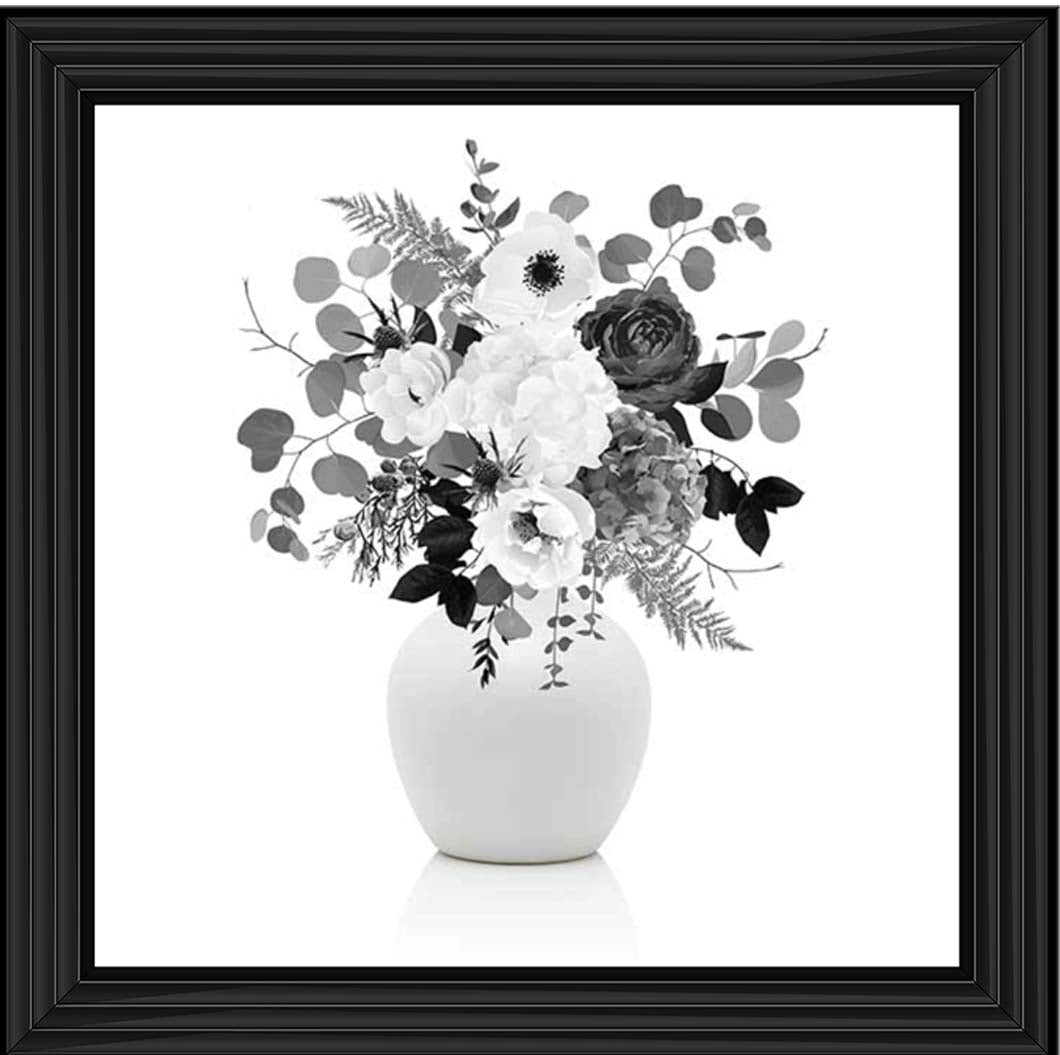 FL624-B&W Vintage Flower Vase