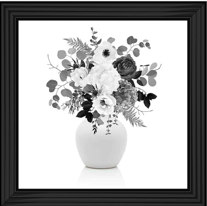 FL624-B&W Vintage Flower Vase
