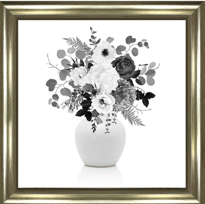 FL624-B&W Vintage Flower Vase