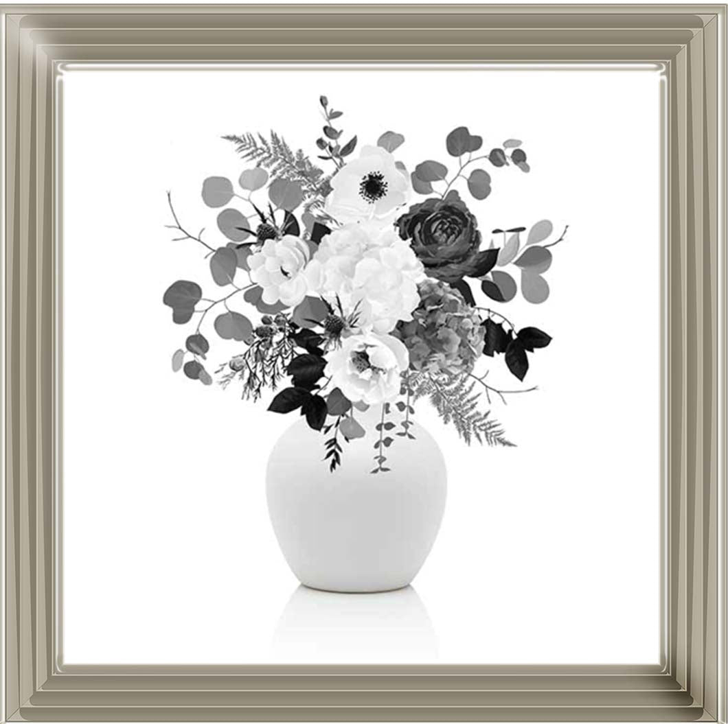FL624-B&W Vintage Flower Vase