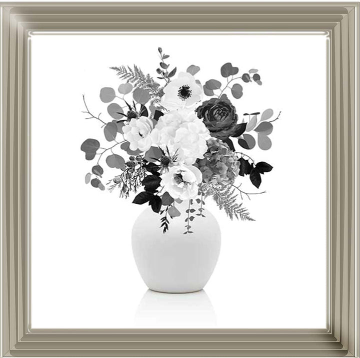 FL624-B&W Vintage Flower Vase