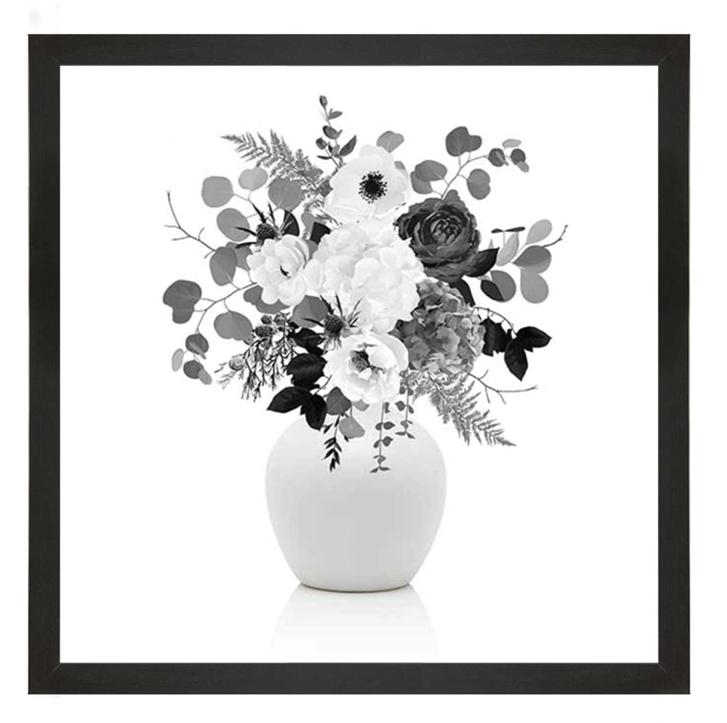 FL624-B&W Vintage Flower Vase