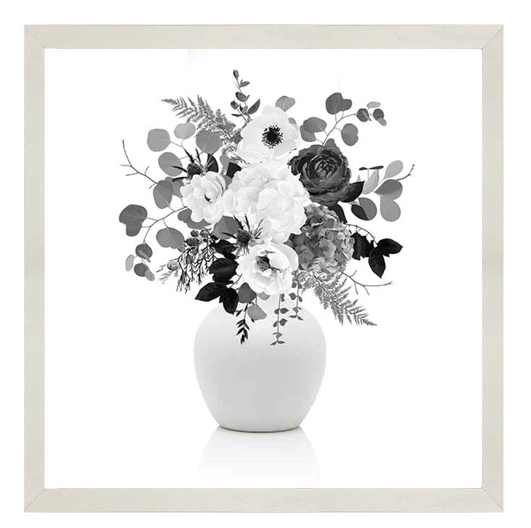 FL624-B&W Vintage Flower Vase