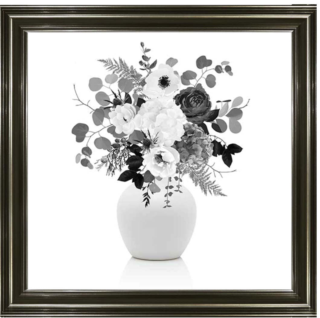 FL624-B&W Vintage Flower Vase