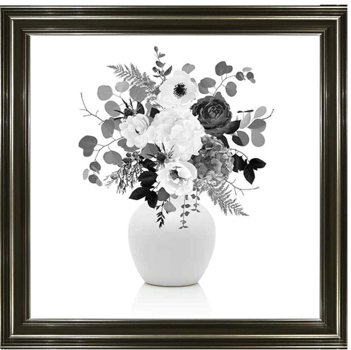FL624-B&W Vintage Flower Vase