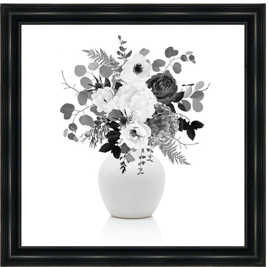 FL624-B&W Vintage Flower Vase