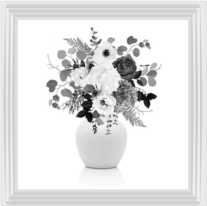 FL624-B&W Vintage Flower Vase