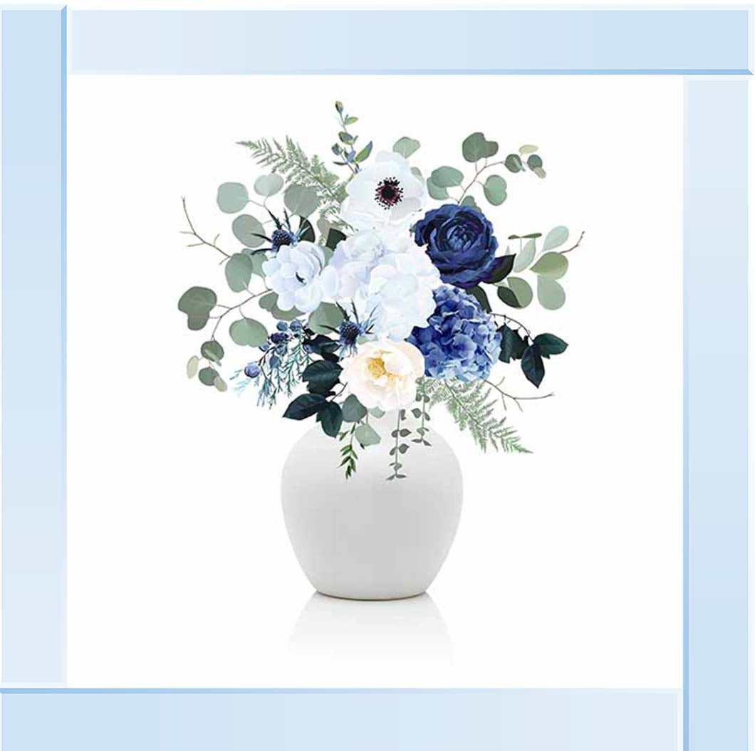 FL624-C Vintage Blue Flower Vase