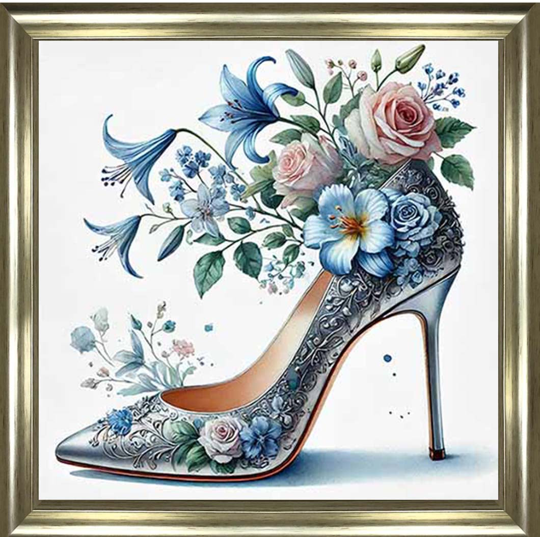 FS1024 Blue Floral Shoe