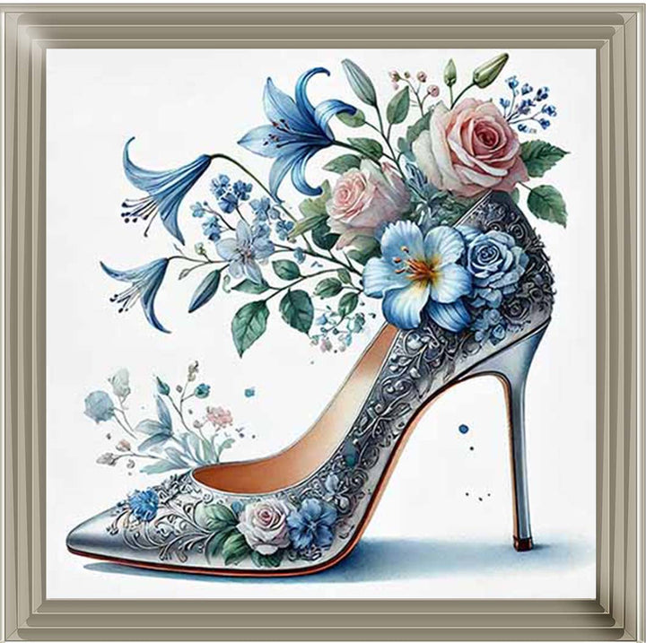 FS1024 Blue Floral Shoe