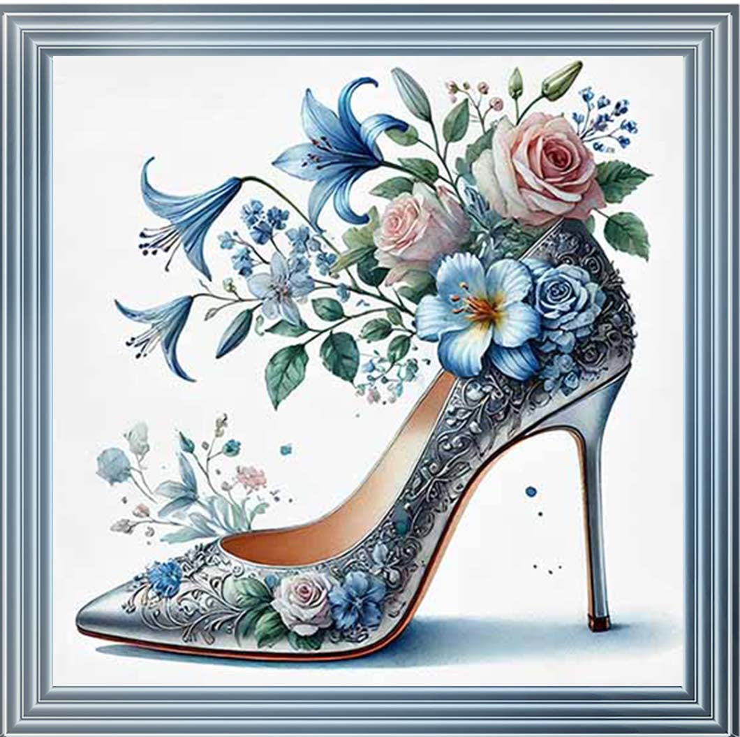 FS1024 Blue Floral Shoe