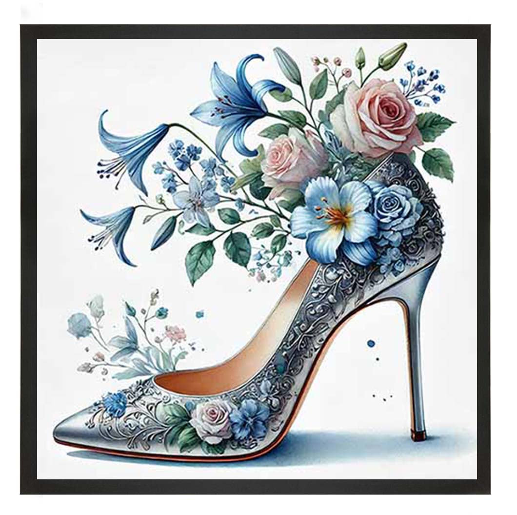 FS1024 Blue Floral Shoe