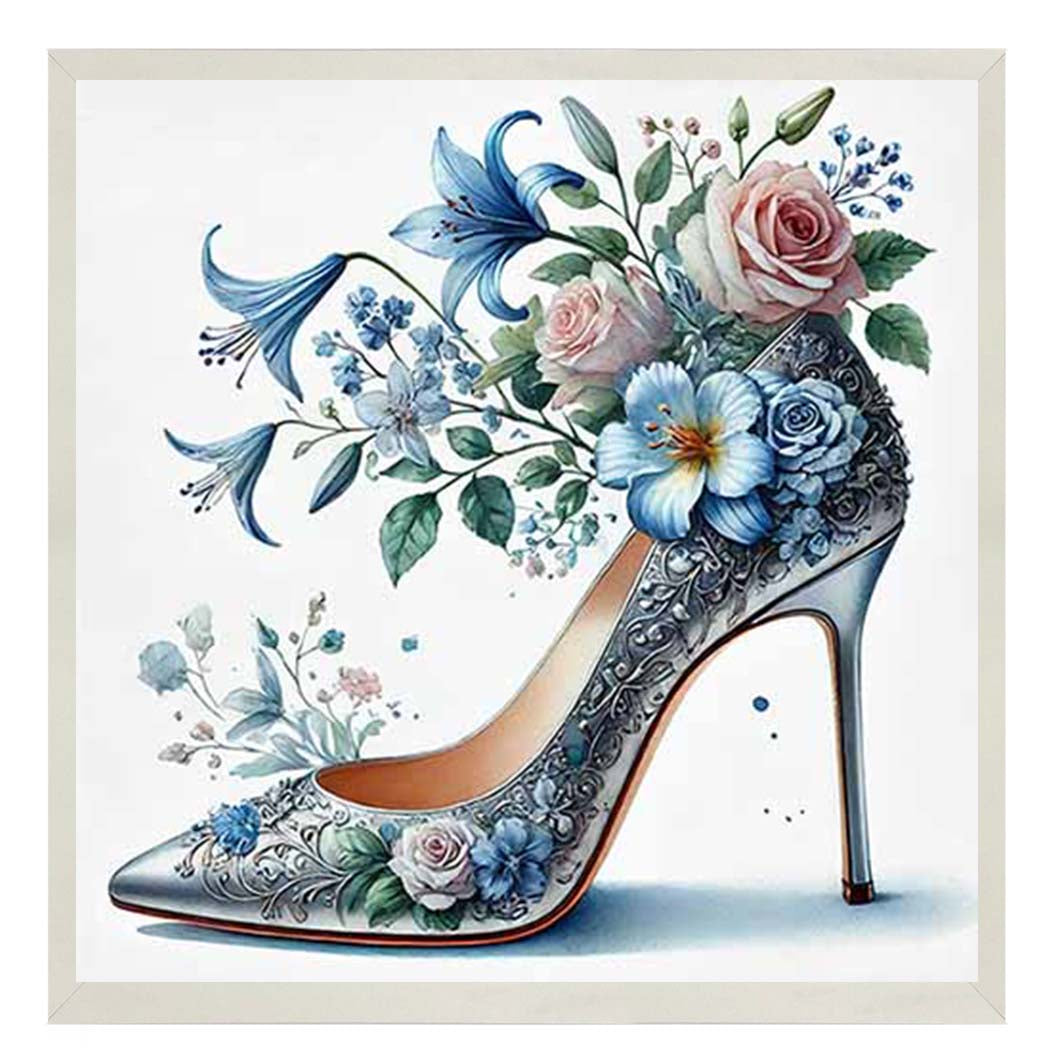 FS1024 Blue Floral Shoe